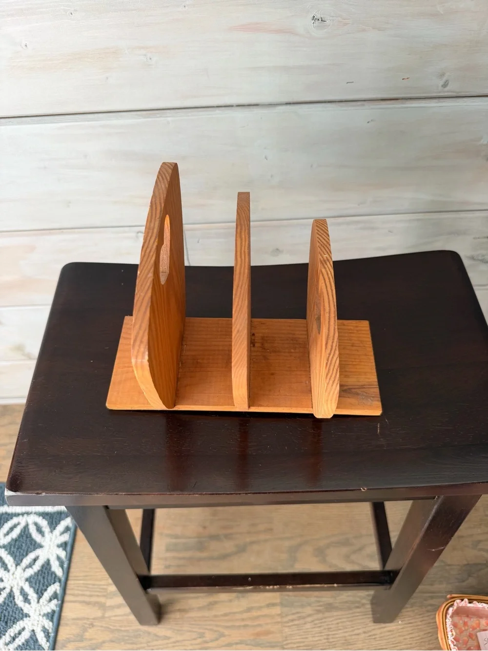 Wooden Heart divider for Longaberger vegetable basket